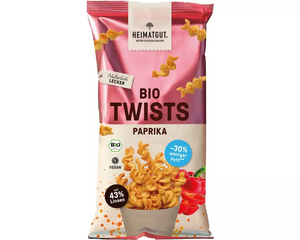Heimatgut Chips Twists Paprika 75 g