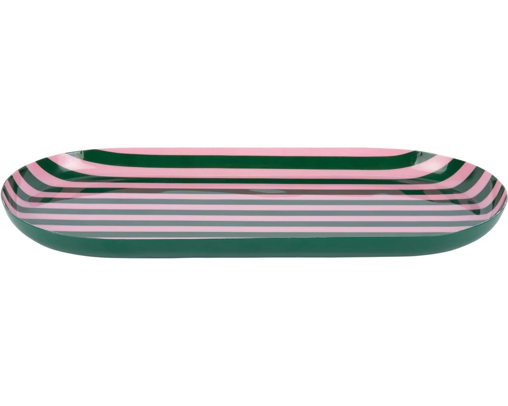 present time Servierplatte Animado Oval Large, Retro green / Soft pink