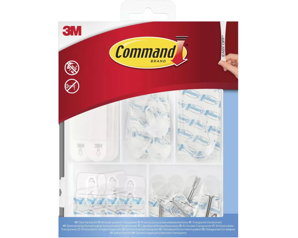 Command Klebehaken Set 2 kg, Transparent