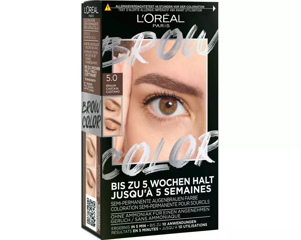 L'Oréal Paris Augenbrauenfarbe Brow Color 5.0 Braun