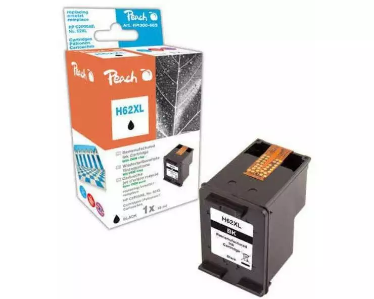 Peach Tinte HP Nr. 62XL (C2P05E) Black