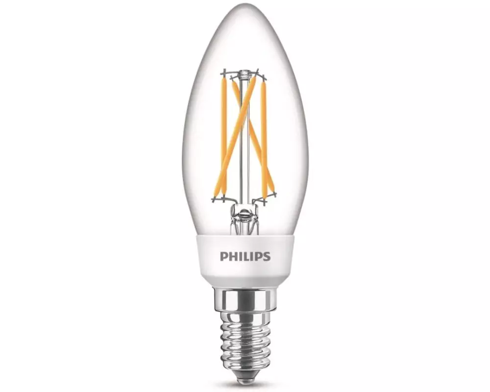 Philips LED Lampe SceneSwitch, E14 Kerze, dimmbar, 40W Ersatz Warmweiss (WW)