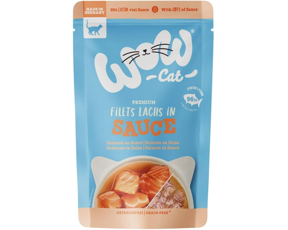 WOW Nassfutter Lachs in Sauce, 85 g