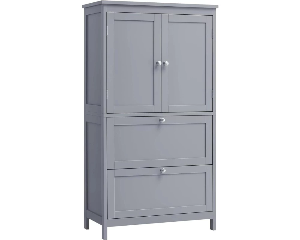 VASAGLE Kommode in Landhausstil 60 x 110 cm, Grau