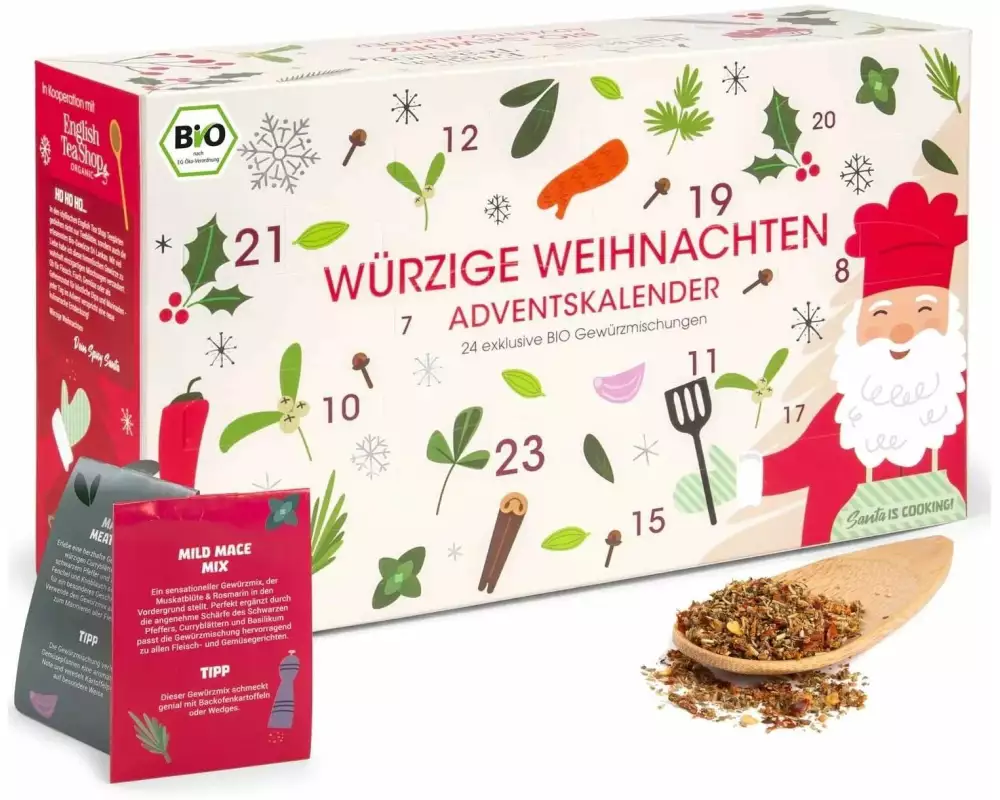 XMAS Adventskalender Würzige Weihnachten 24 Bio Gewürzmischungen