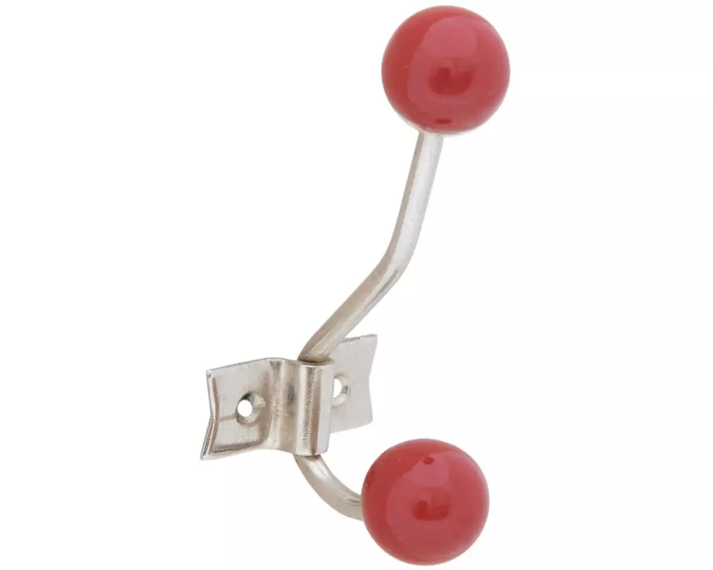 Tranquillo Wandhaken 2-fach, Retro, Rot