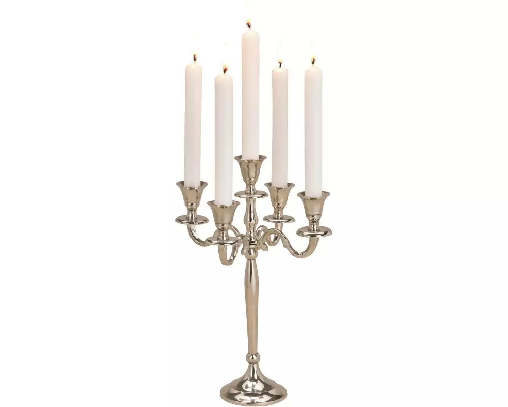 G. Wurm Kerzenständer mit 5 Armen 1 Stück, Silber