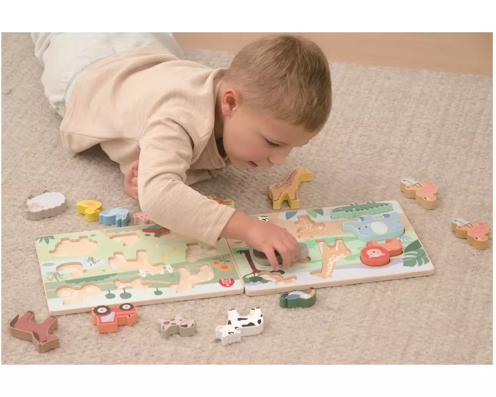 Spielba Holzspielwaren Puzzle 3D Bauernhof Holz Bauernhof