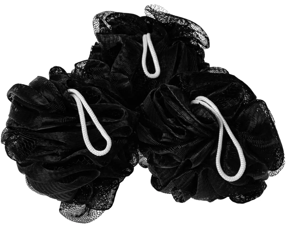 COCON Duschschwamm Schwarz, 3 Stück