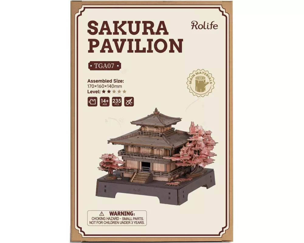 Rolife Rolife Sakura Pavilion Holzpuzzle aus Holz