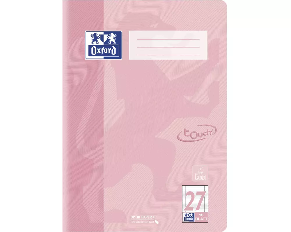 Oxford Notizheft A4, Liniert, Koralle