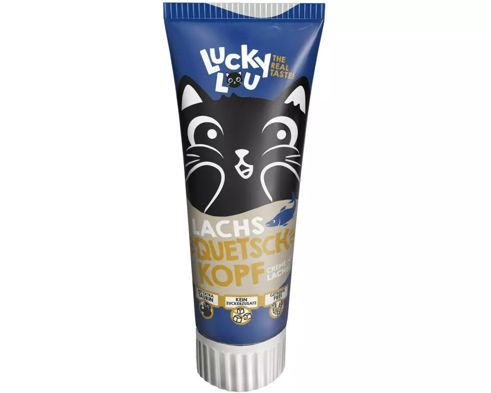 Lucky Lou Katzen-Snack Tube Quetschkopf Lachs 75 g