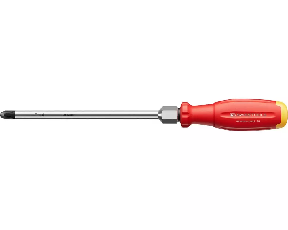 PB Swiss Tools PH-Kreuzschraubenzieher SwissGrip Evo PB 38190.4-200 S