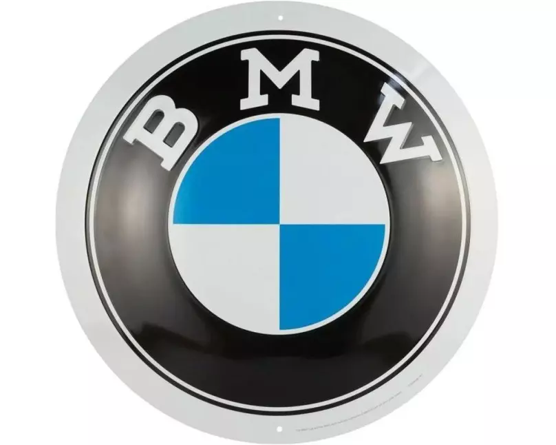 Nostalgic Art Schild BMW Blau/Schwarz/Weiss