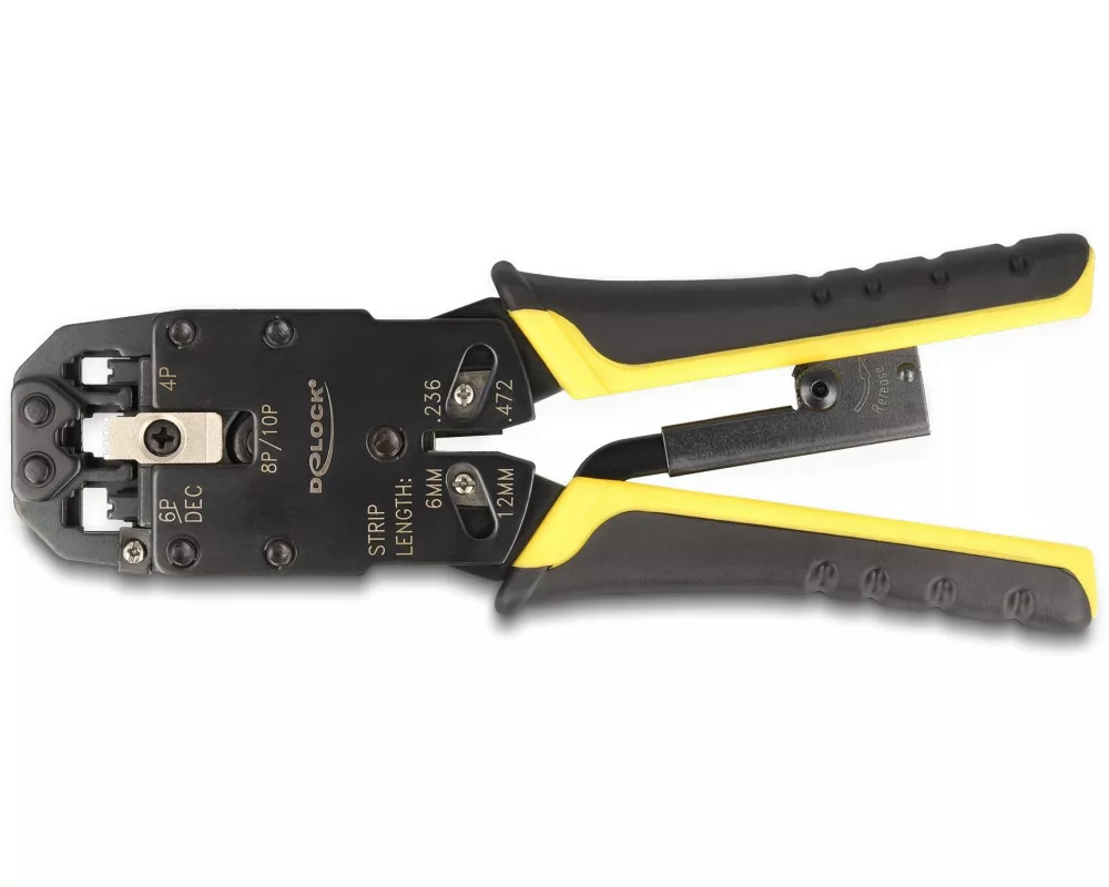 Delock Crimpzange für RJ50, RJ45, RJ12/11, 6P DEC, 4P