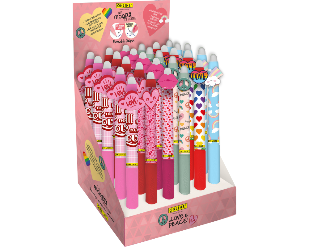ONLINE Gelschr. magiXX Love & Peace 35455/30 Display, assortiert 30 Stück
