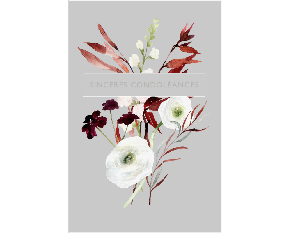 ABC Trauerkarte FR B6 53150 Blumen