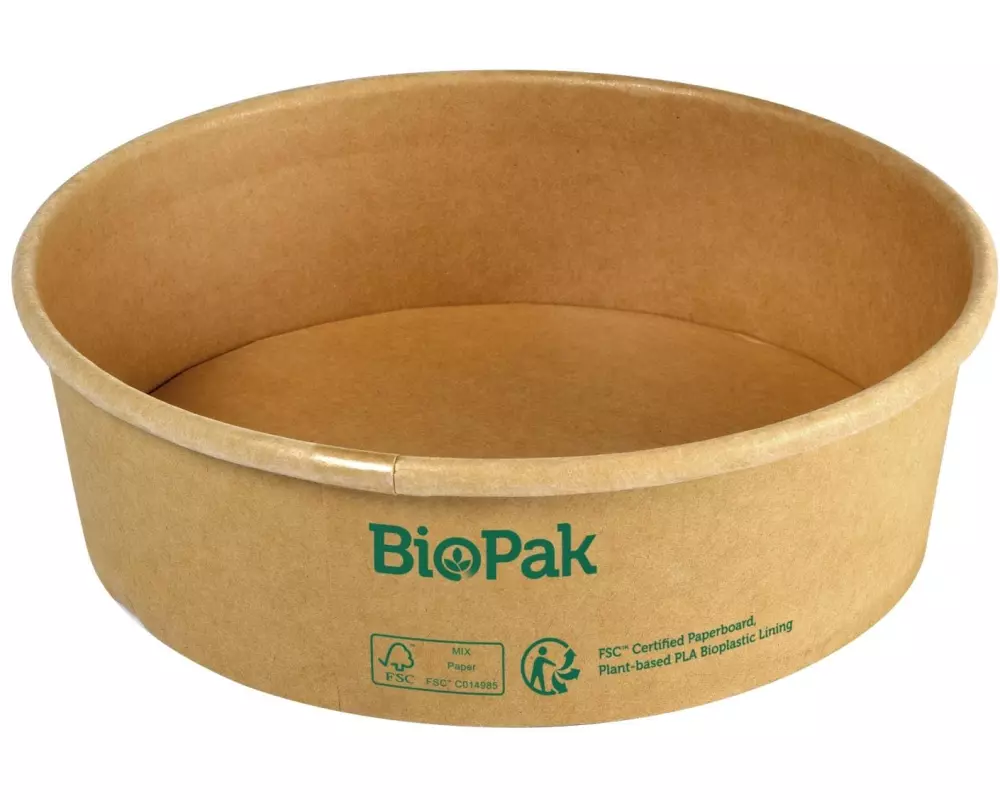 BioPak Salat-Schale Ronda 500 ml, Braun, 50 Stück