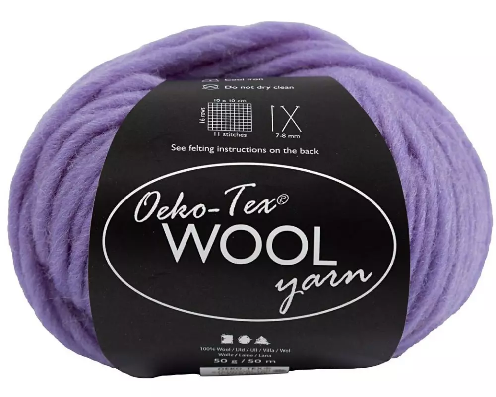 Creativ Company Wolle Oeko-Tex 50 g, Flieder