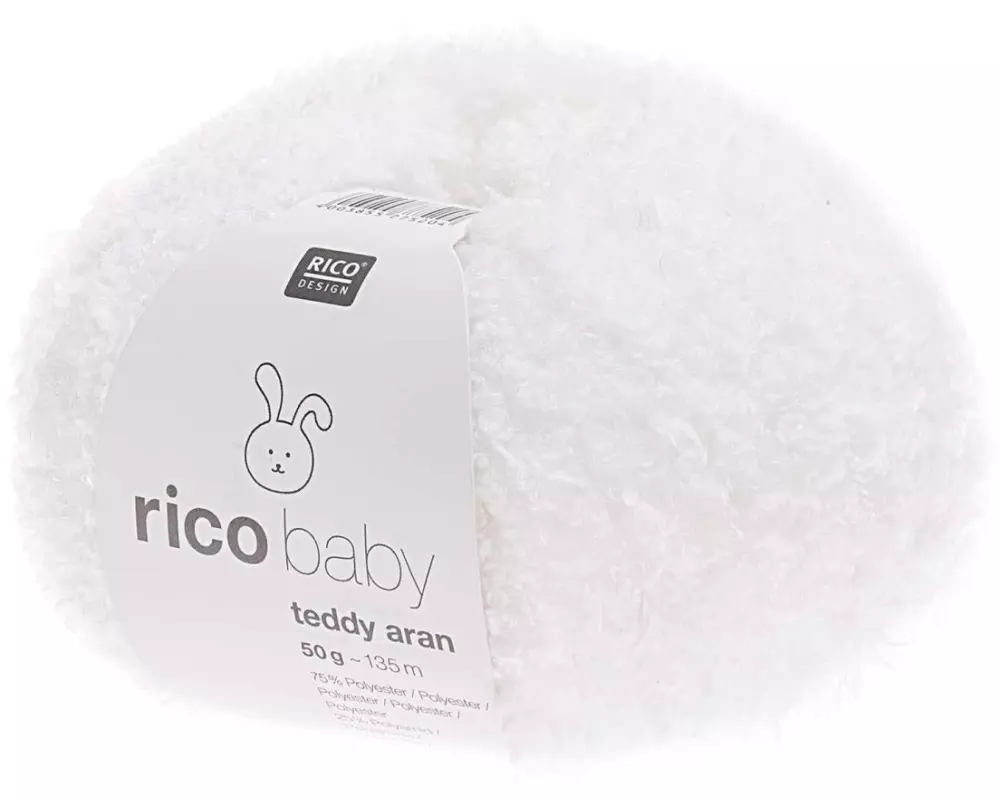 Rico Design Wolle Baby Teddy Aran 50 g Weiss