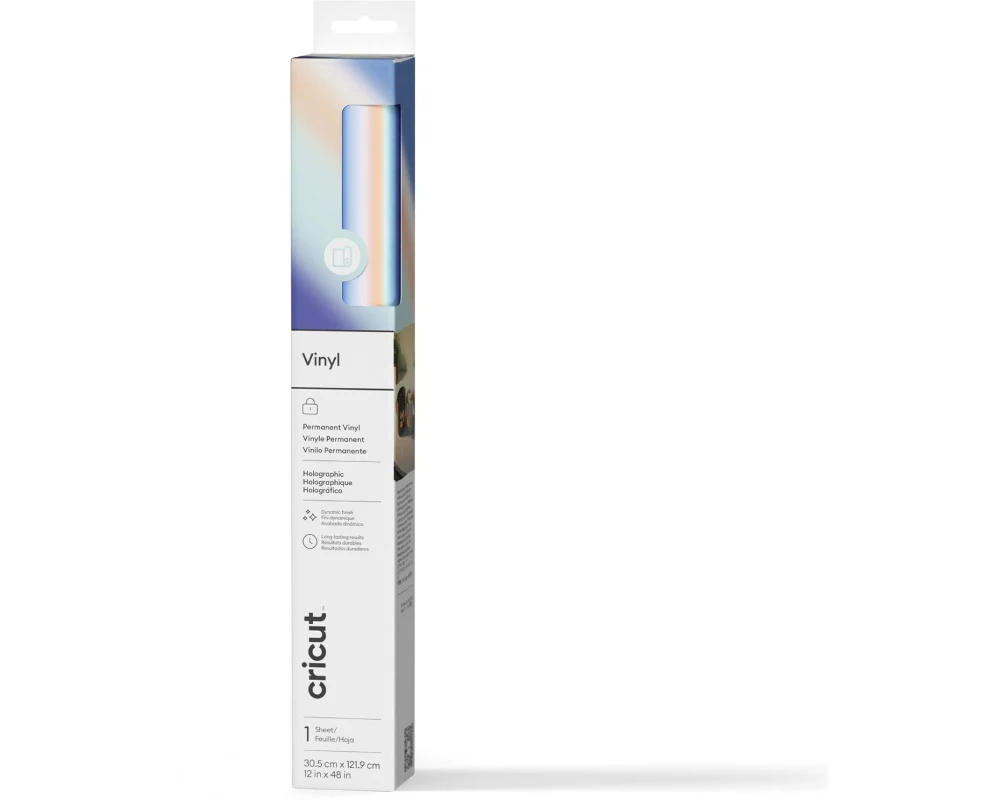 Cricut Vinylfolie Holographisch 30.5 x 122 cm, 1 Stück, Blau