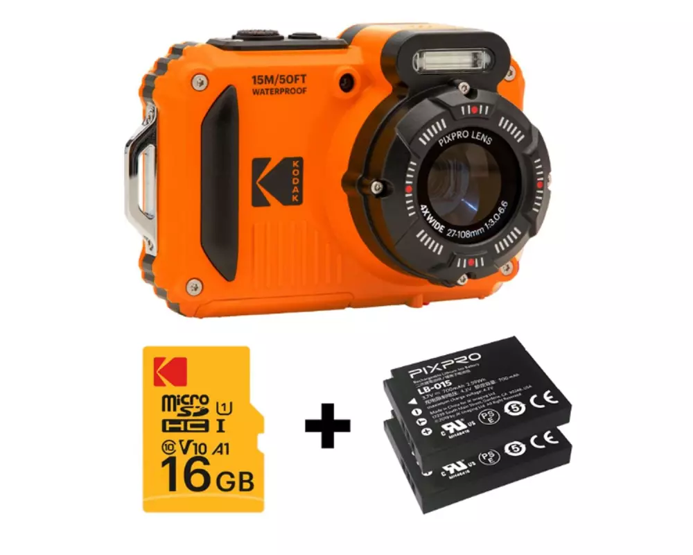 Kodak Unterwasserkamera PixPro WPZ2 Kit Orange