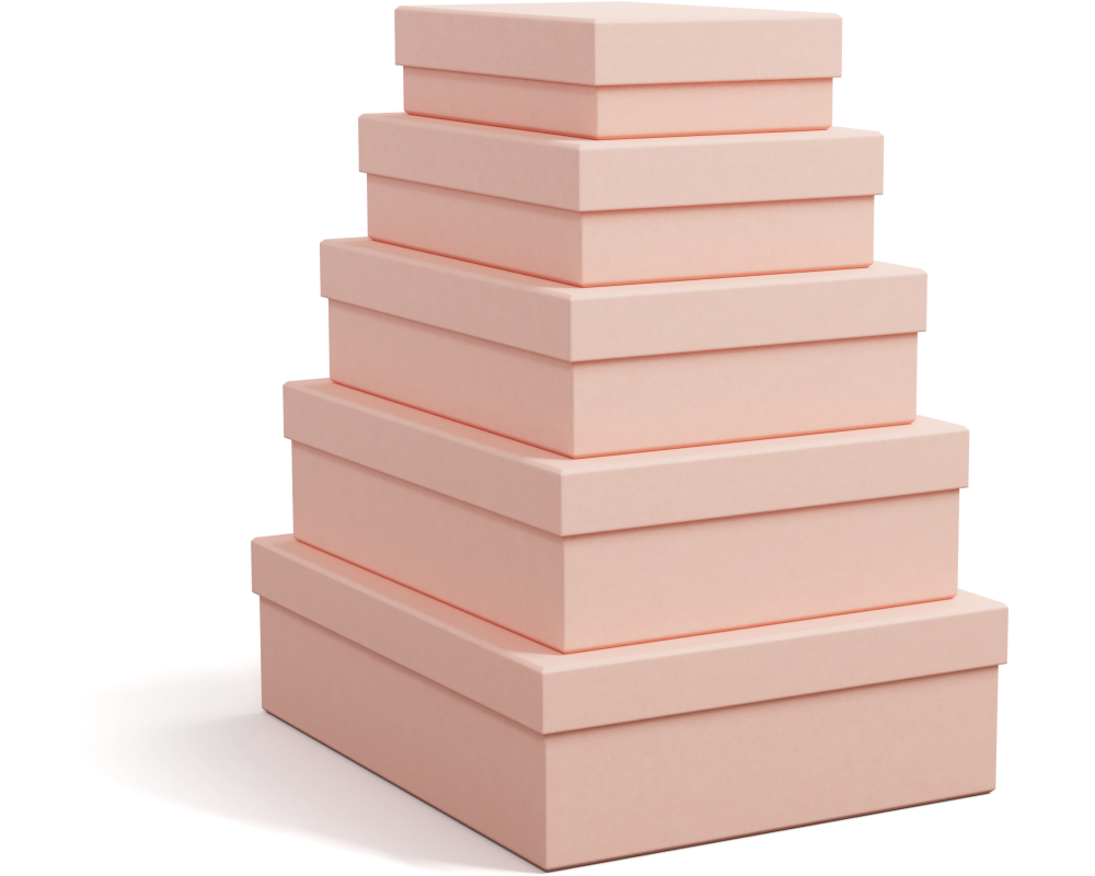 BIGSO BOX OF SWEDEN Aufbewahrungsbox Cindy 325552133 dusty pink 5er-Set