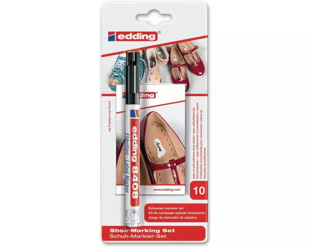 edding Textilmarker 8408 Set für Schuhe Schwarz
