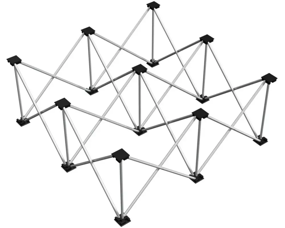 Power Dynamics Spider D750 System-Faltfüsse 100 x 100 x 40 cm Aluminium