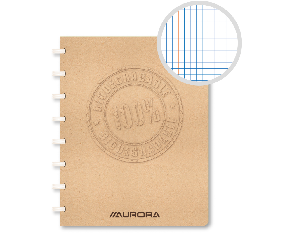 ADOC Spiralbuch BIO A5 3055.150 braun, kariert 72 Blatt