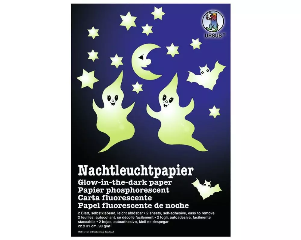 URSUS Nachtleuchtpapier Mehrfarbig