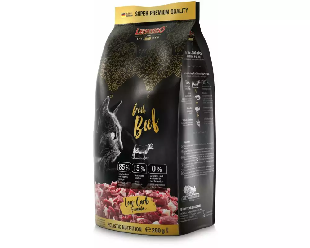 Leonardo Cat Food Trockenfutter Fresh Rind, 250 g