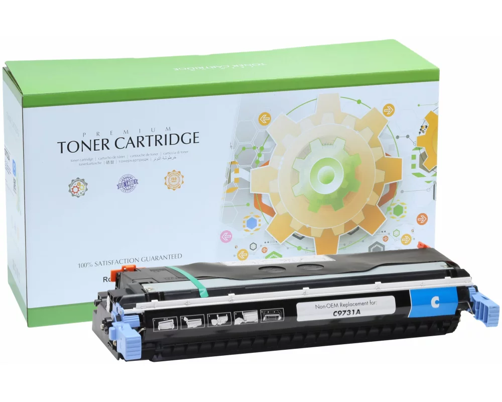 STATIC Toner cartridge compatible with HP C9731A cyan remanufactured 12.000 pages