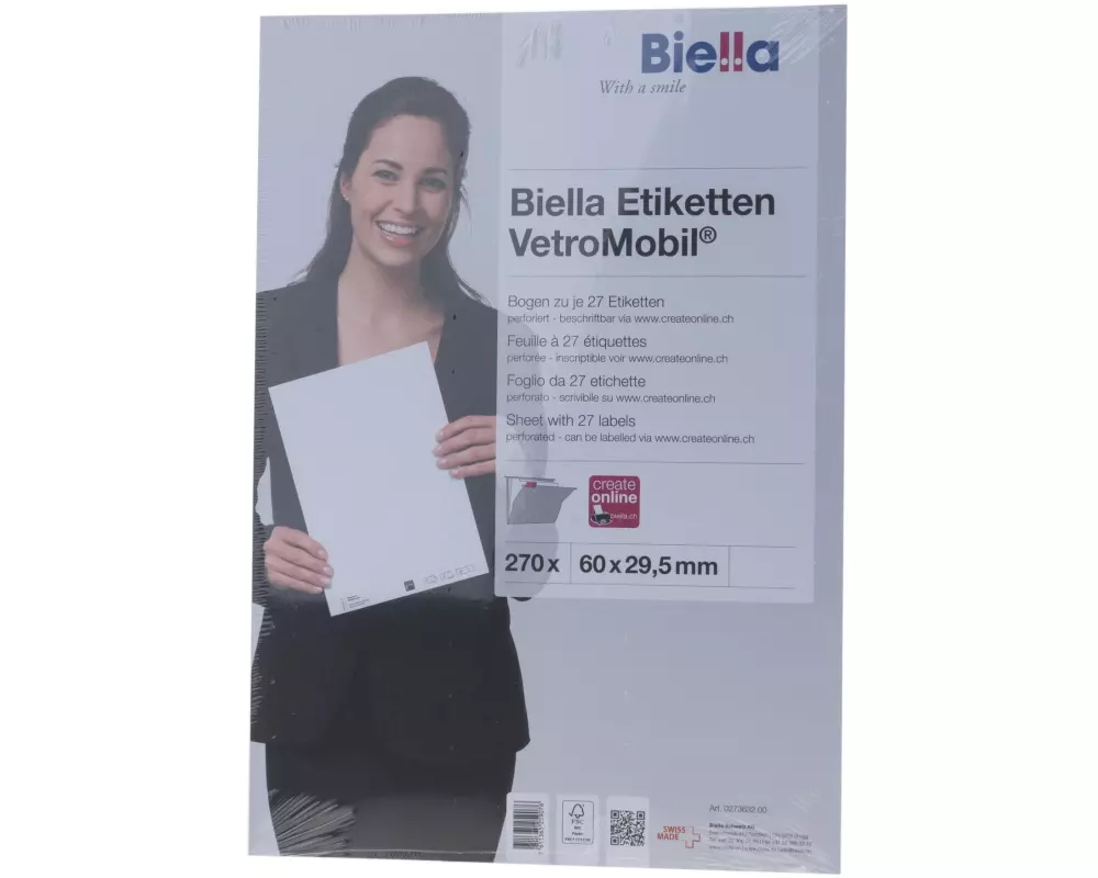 Biella Universal-Etiketten 30 x 60 mm