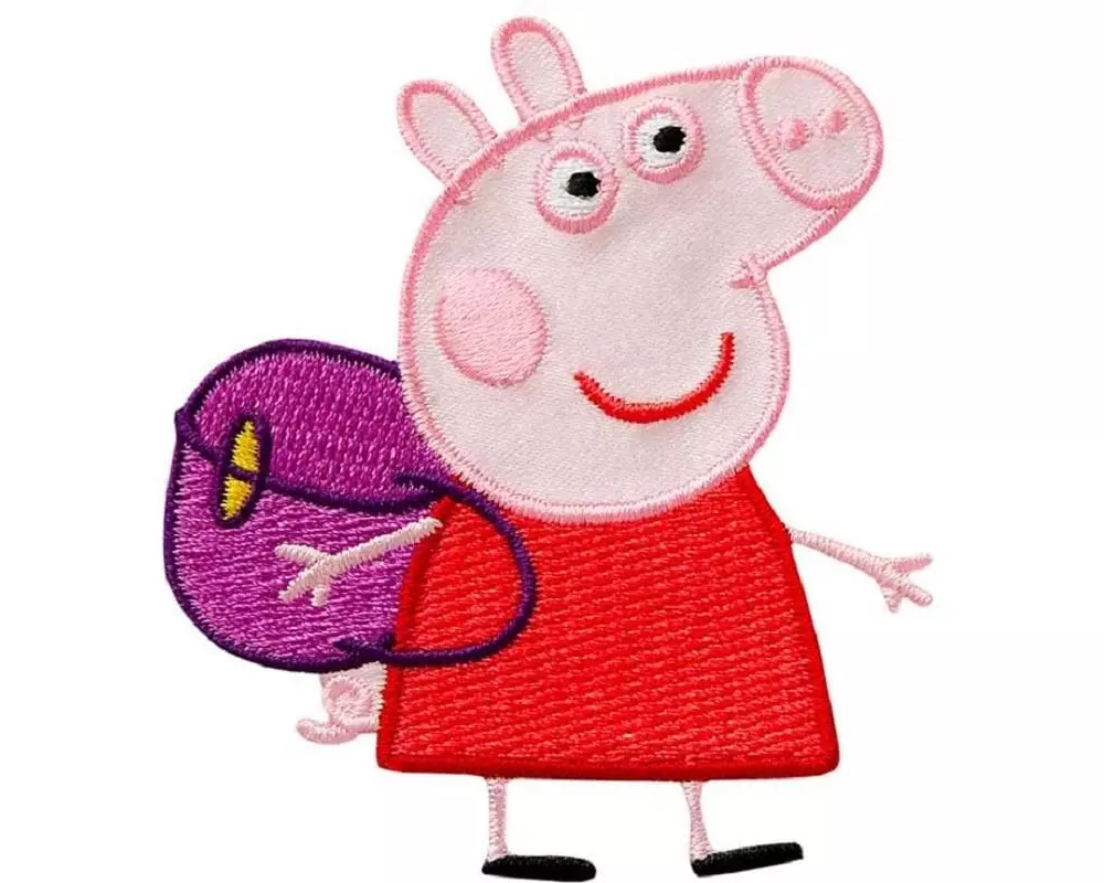 Mono-Quick Aufbügelbild Peppa Pig mit Rucksack 1 Stück