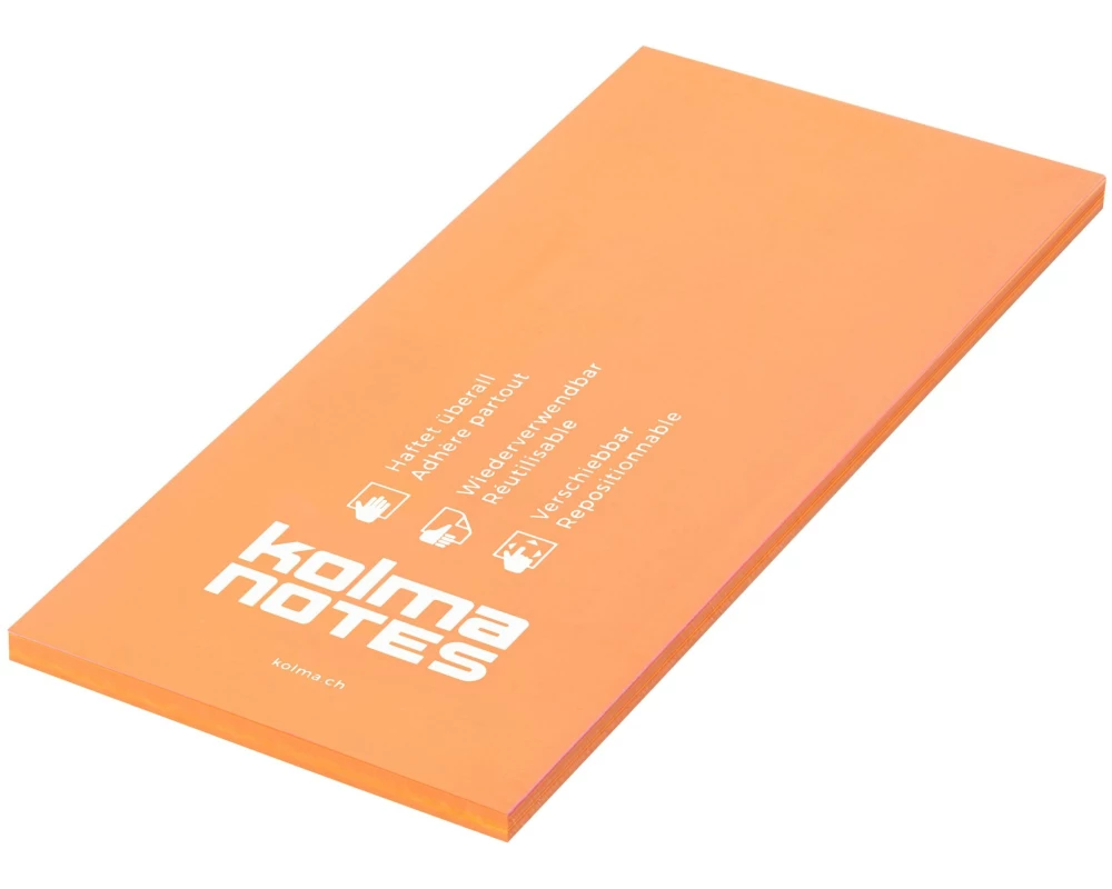 Kolma Notizzettel NOTES 99 x 210 mm Orange, 100 Blatt