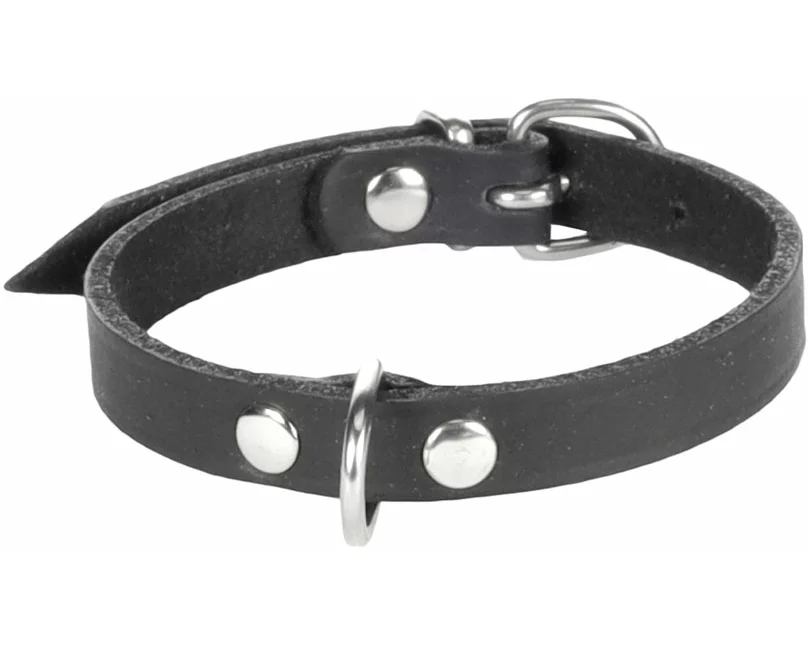 Flamingo Halsband Leder Seattle schwarz L