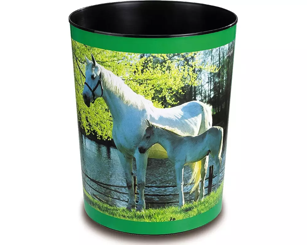 Läufer Papierkorb Pferd am See, 13 l