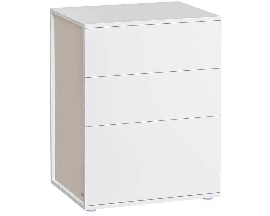 Songmics Nachttisch mit 3 Schubladen 45 x 58.7 cm, Weiss