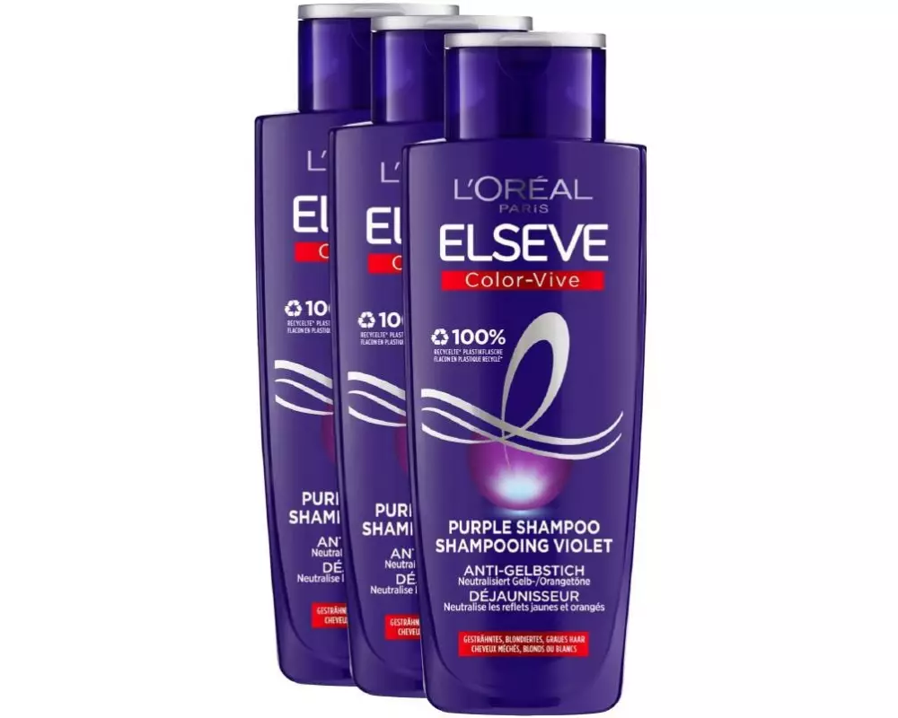 L'Oréal Elsève Shampoo Color-Vive Purple 3 x 200 ml