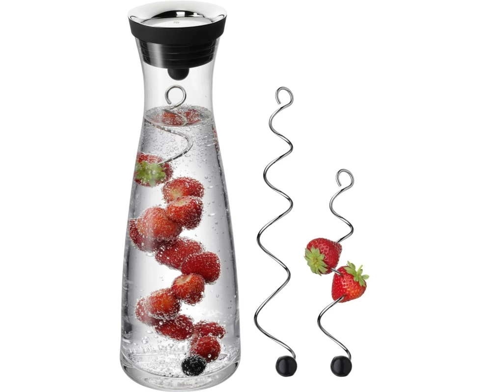 WMF Karaffe mit 2 Fruchtspiessen 1 l, Transparent