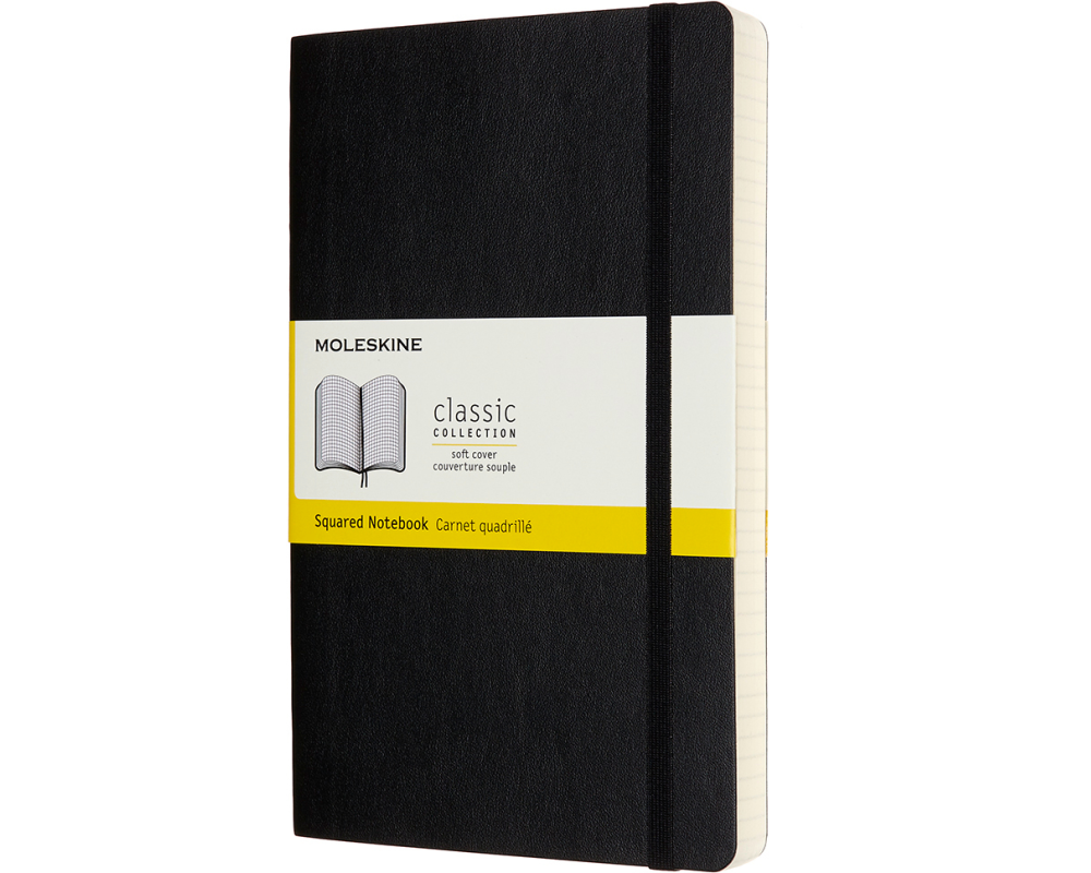 MOLESKINE Notizbuch SC L/A5 628059 kariert, schwarz, 400 Seiten