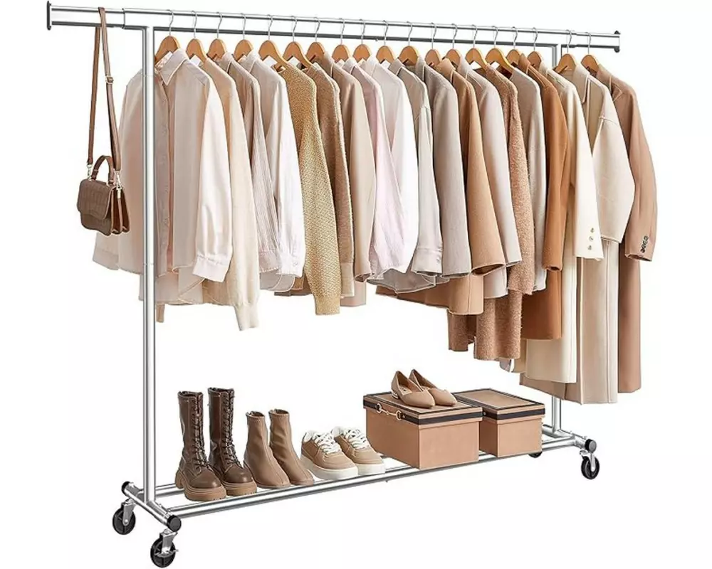 Songmics Garderobenständer Silber