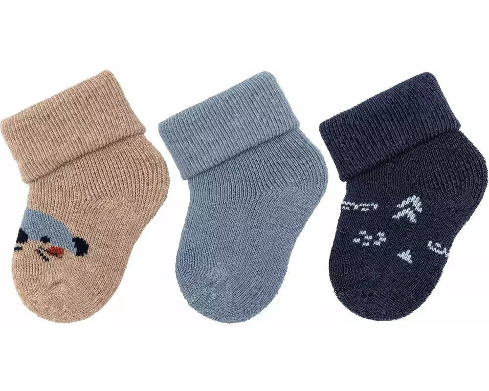 Sterntaler Socken 3er Set Biber Beige Mélange One Size