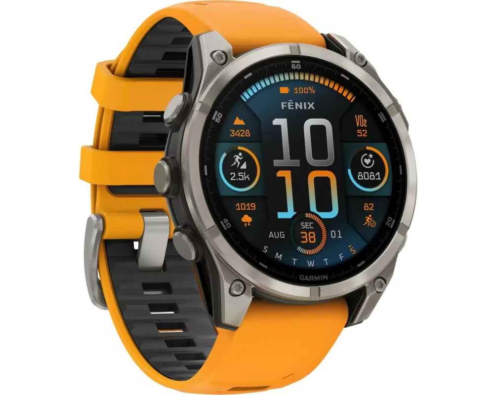GARMIN Sportuhr Fenix 8 AMOLED Sapphire, 47 mm Graphit/Titan