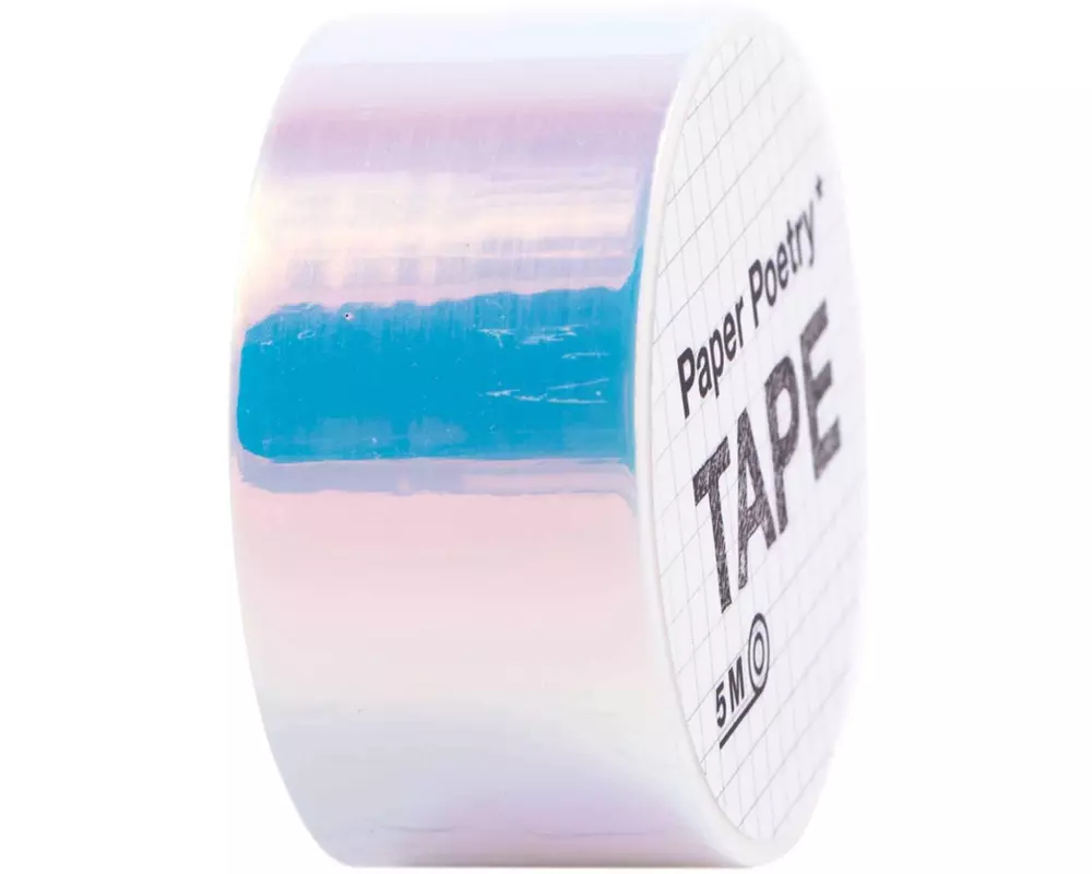 Rico Design Deko-Klebeband Mirror Rainbow 1.9 cm x 5 m, Weiss