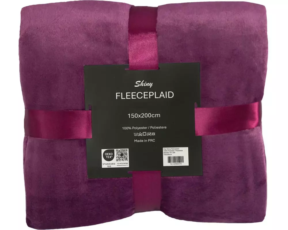 Flair Decke Shiny 150 x 200 cm, Brombeer