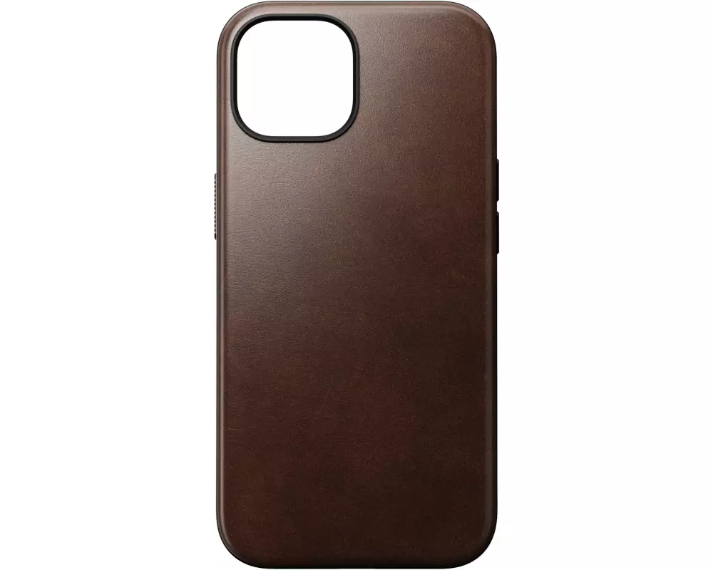 Nomad Back Cover Modern Leather Horween iPhone 15 Schwarz