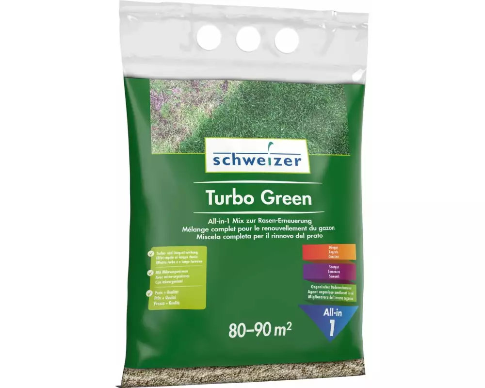 Eric Schweizer Rasendünger Turbo Green All-in 1 Mix, 4.5 kg
