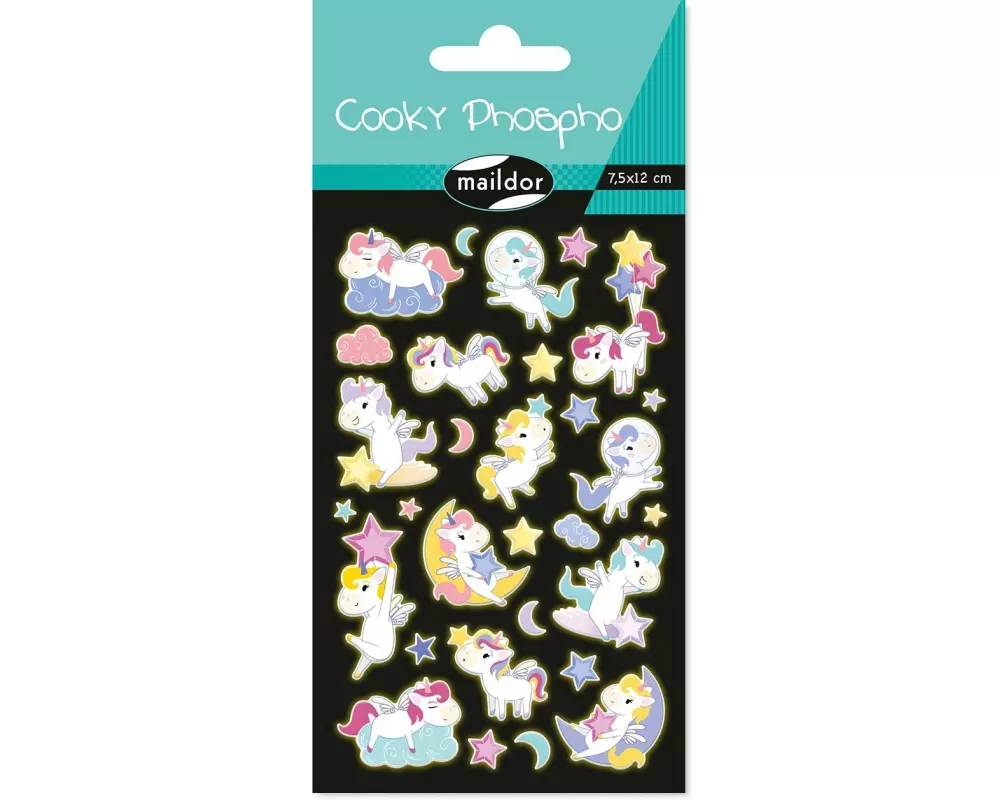 Clairefontaine Motivsticker Phospho Einhorn